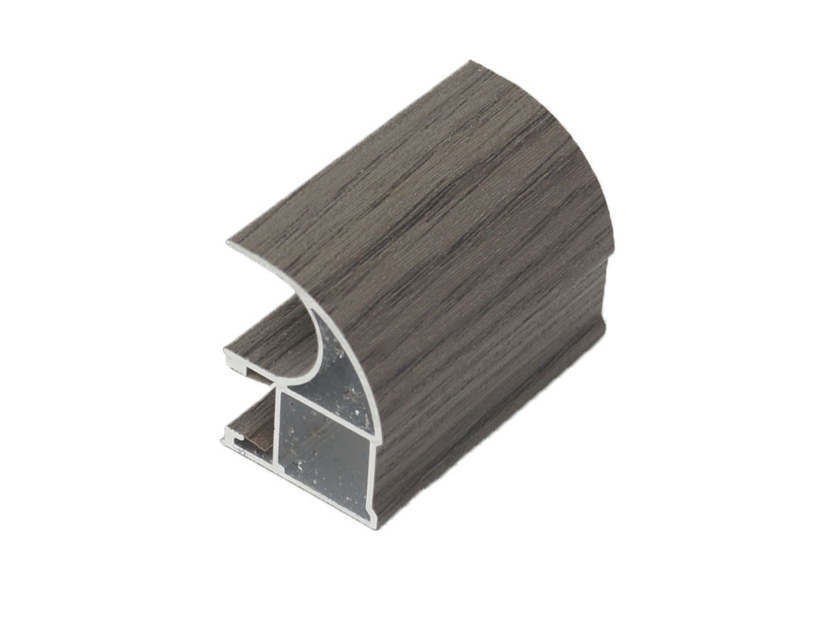 Алюминиевый профиль для шкафа-купе, форма С, цвет дуб неаполь